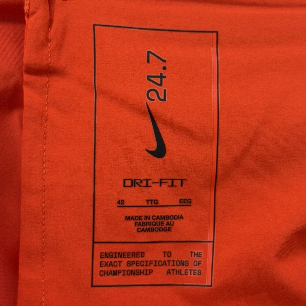 Nike Dri Fit 24.7 Golf Shorts Men Size 42x6 Orange NEW $95